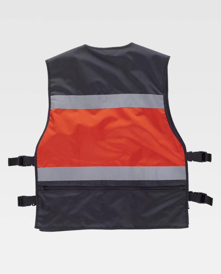 Chaleco Workteam C3602 Negro / Rojo