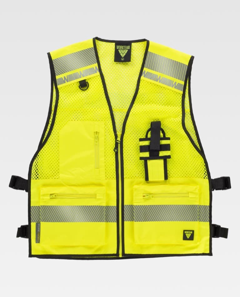 Chaleco Workteam C3604 Amarillo Flúor