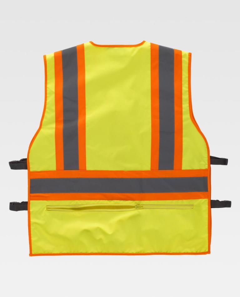 Chaleco Workteam C3622 Amarillo Flúor / Naranja Flúor