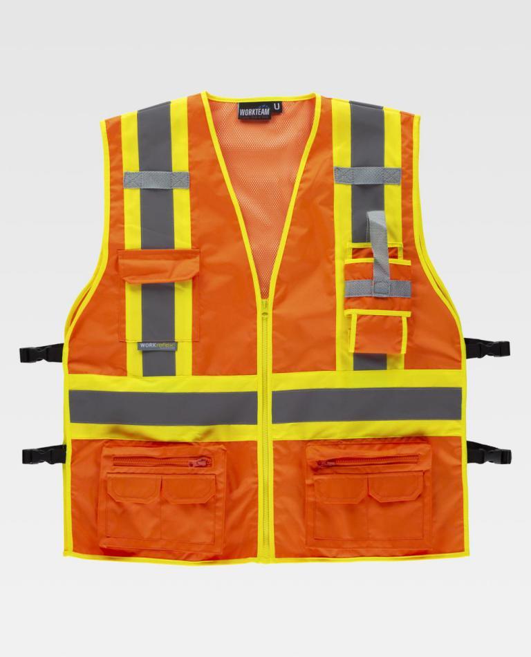 Chaleco Workteam C3622 Naranja AV / Amarillo AV