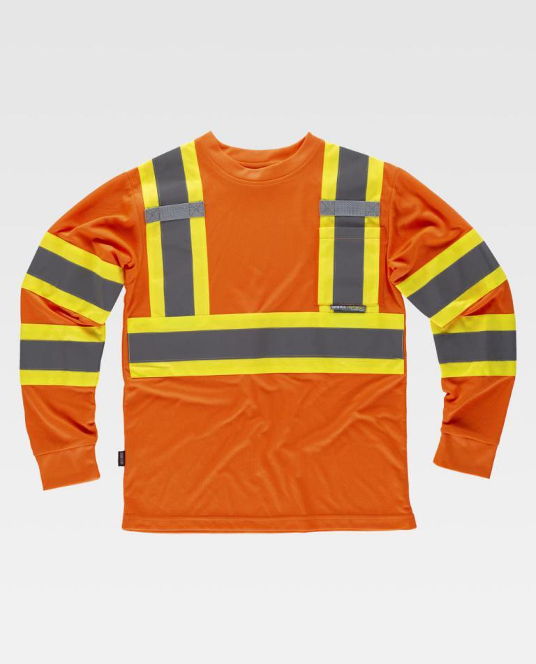 Camiseta Workteam C3633 Naranja AV / Amarillo AV