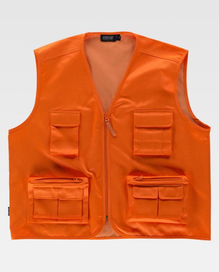 Chaleco Workteam C3640 Naranja Flúor