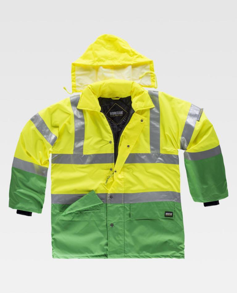 Parka Workteam C3711 Verde / Amarillo AV