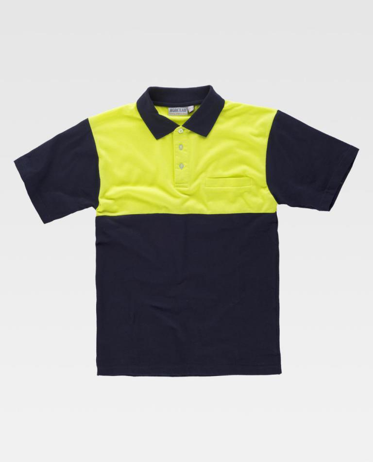 Polo Workteam C3840 Marino / Amarillo Flúor