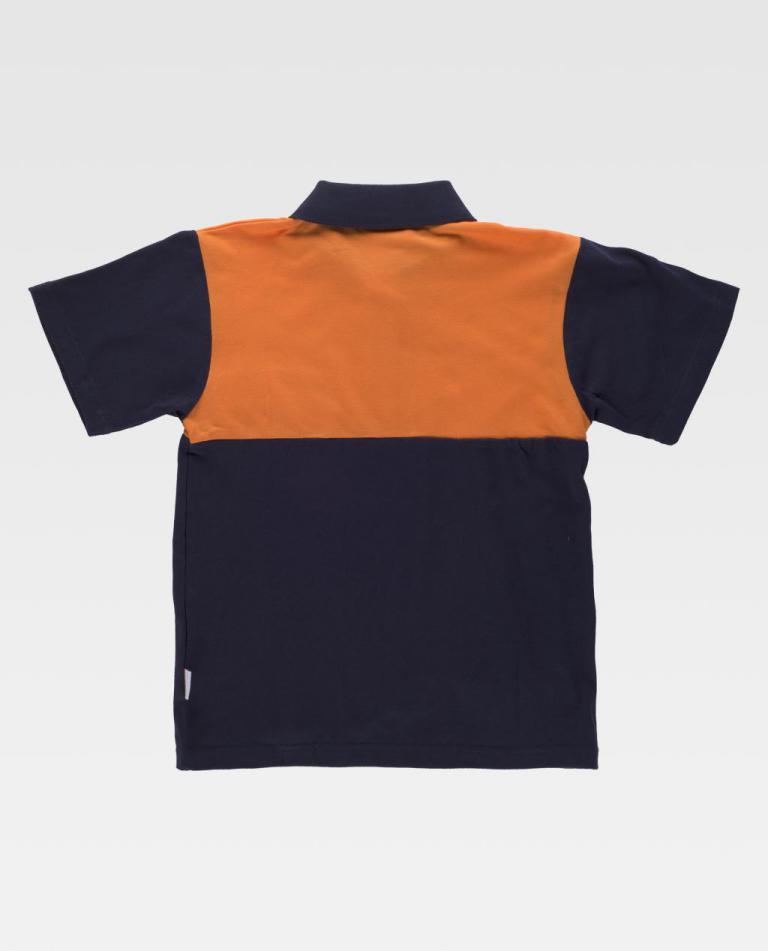 Polo Workteam C3840 Marino / Naranja Flúor