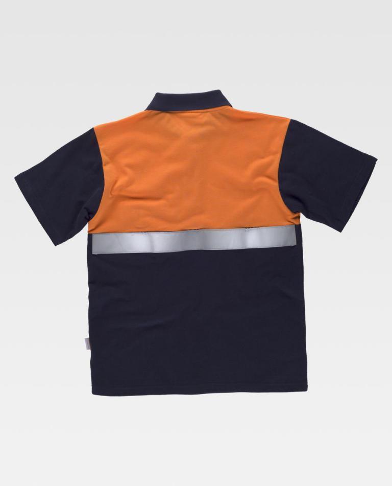 Polo Workteam C3841 Marino / Naranja Flúor