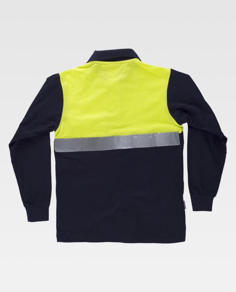 Polo Workteam C3843 Marino / Amarillo Flúor