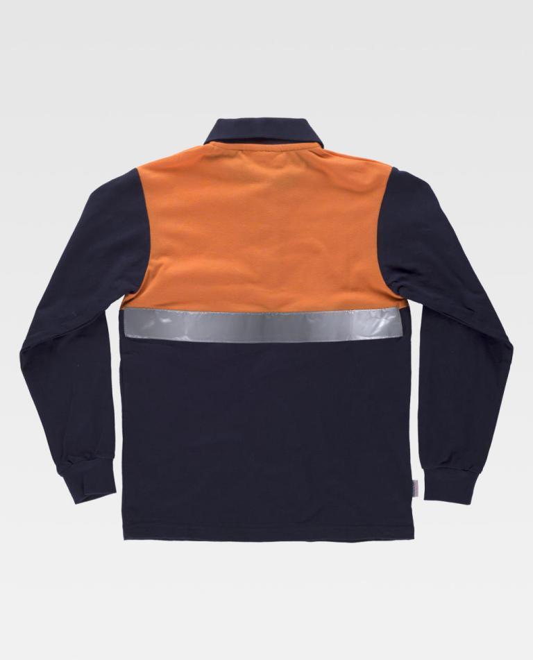 Polo Workteam C3843 Marino / Naranja Flúor