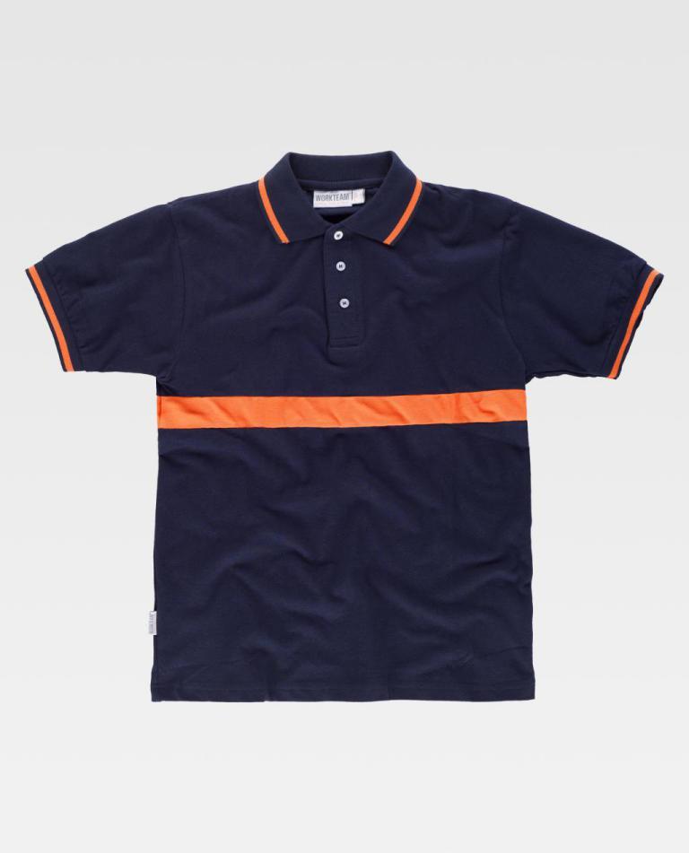 Polo Workteam C3850 Marino / Naranja