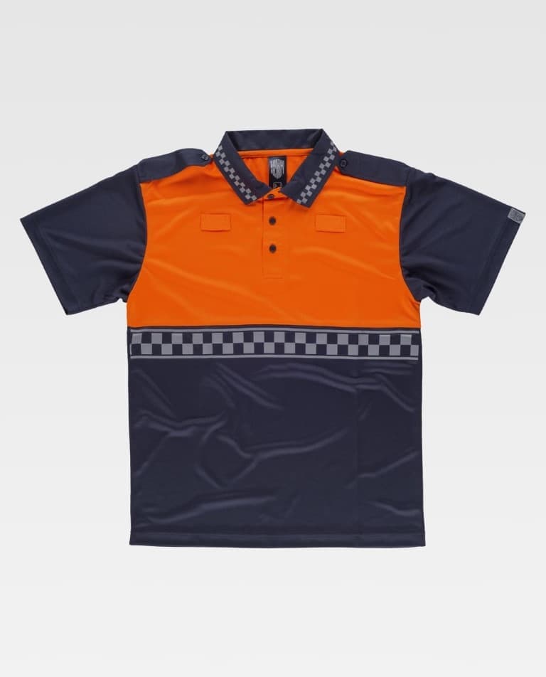 Polo Workteam C3855 Marino / Naranja Flúor