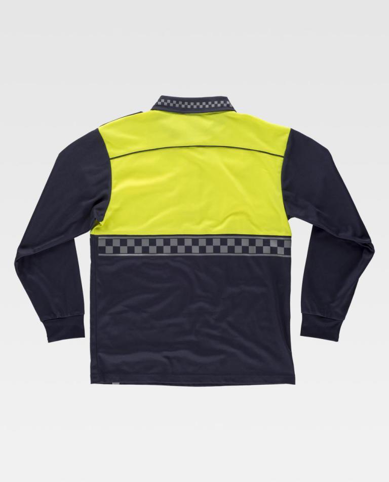Polo Workteam C3856 Marino / Amarillo Flúor