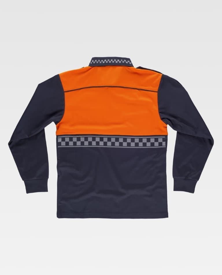 Polo Workteam C3856 Marino / Naranja Flúor