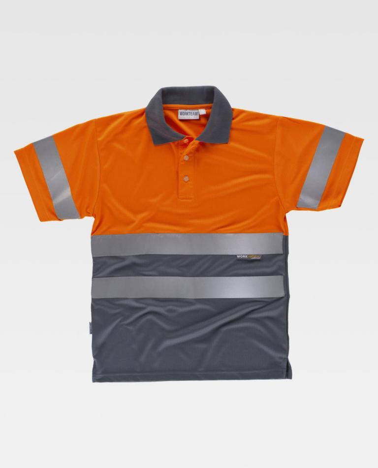 Polo Workteam C3860 Naranja AV / Gris