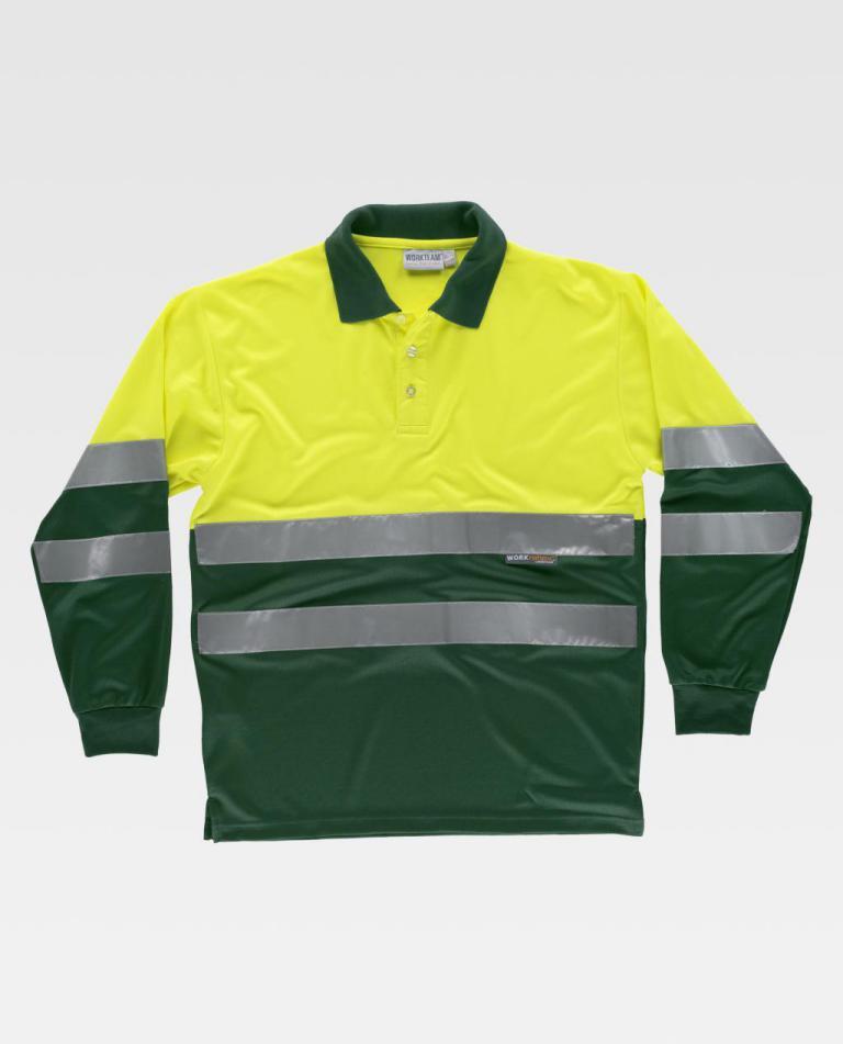 Polo Workteam C3870 Amarillo AV / Verde Oscuro