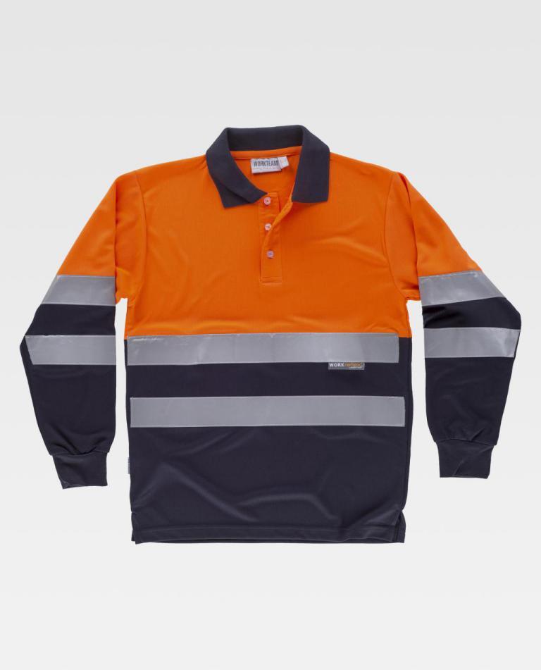 Polo Workteam C3870 Naranja AV / Marino