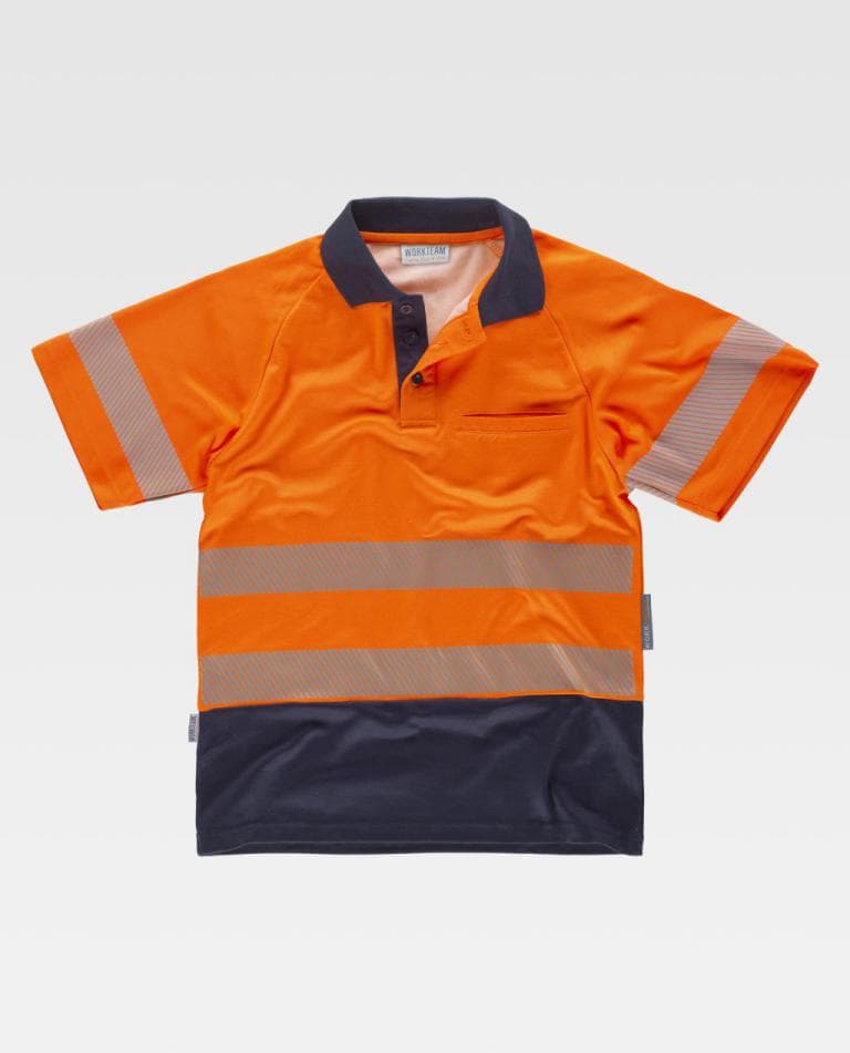 Polo Workteam C3895 Naranja AV / Marino