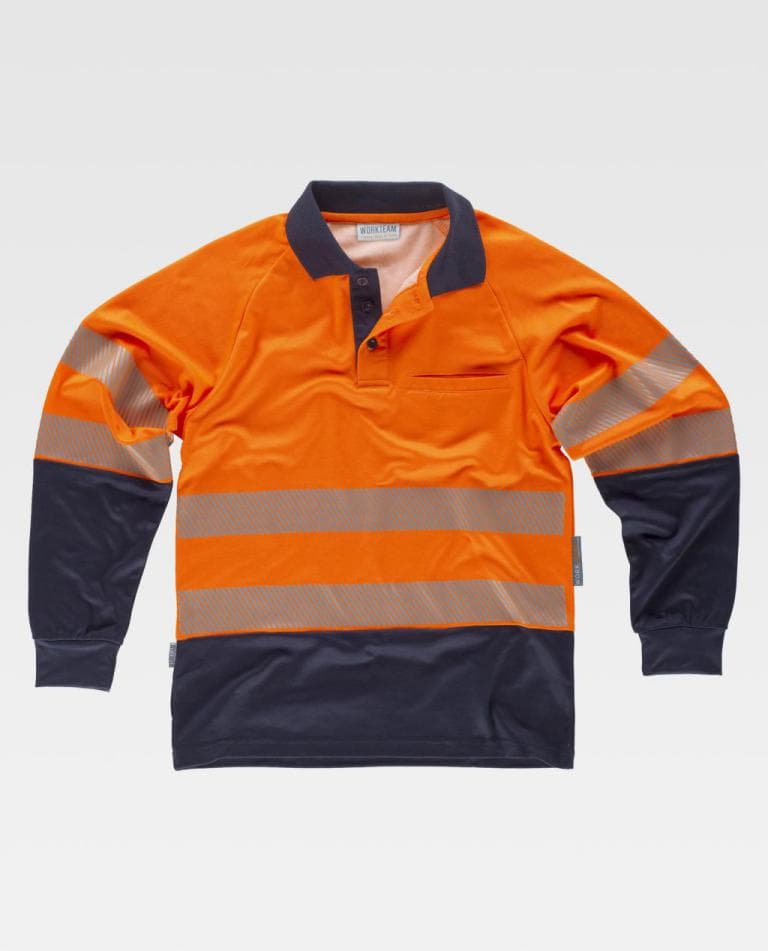 Polo Workteam C3896 Naranja AV / Marino