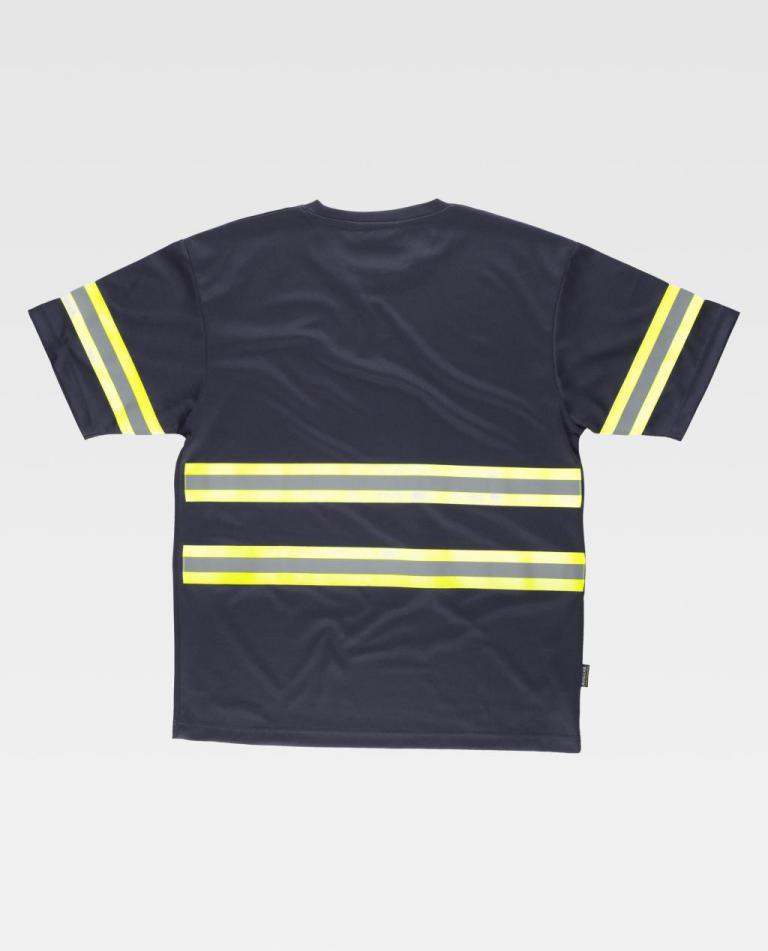 Camiseta Workteam C3936 Marino / Amarillo Flúor