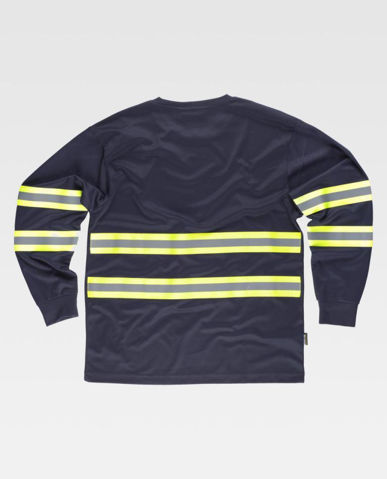 Camiseta Workteam C3937 Marino / Amarillo Flúor