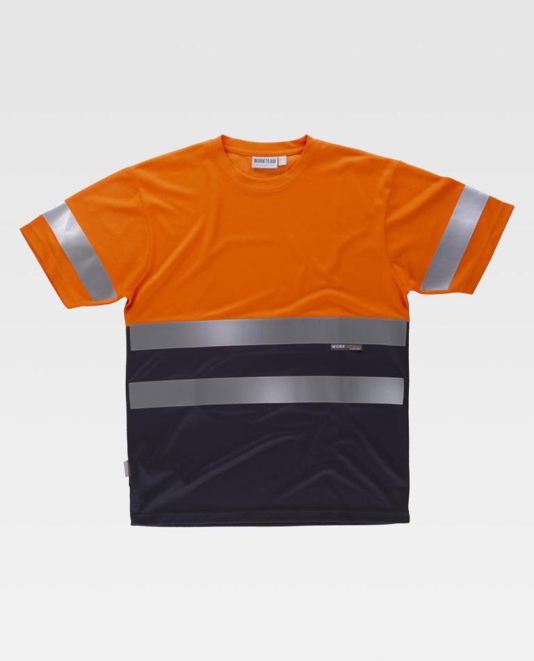Camiseta Workteam C3941 Naranja AV / Marino