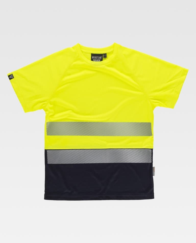 Camiseta Workteam C3975 Amarillo AV / Marino