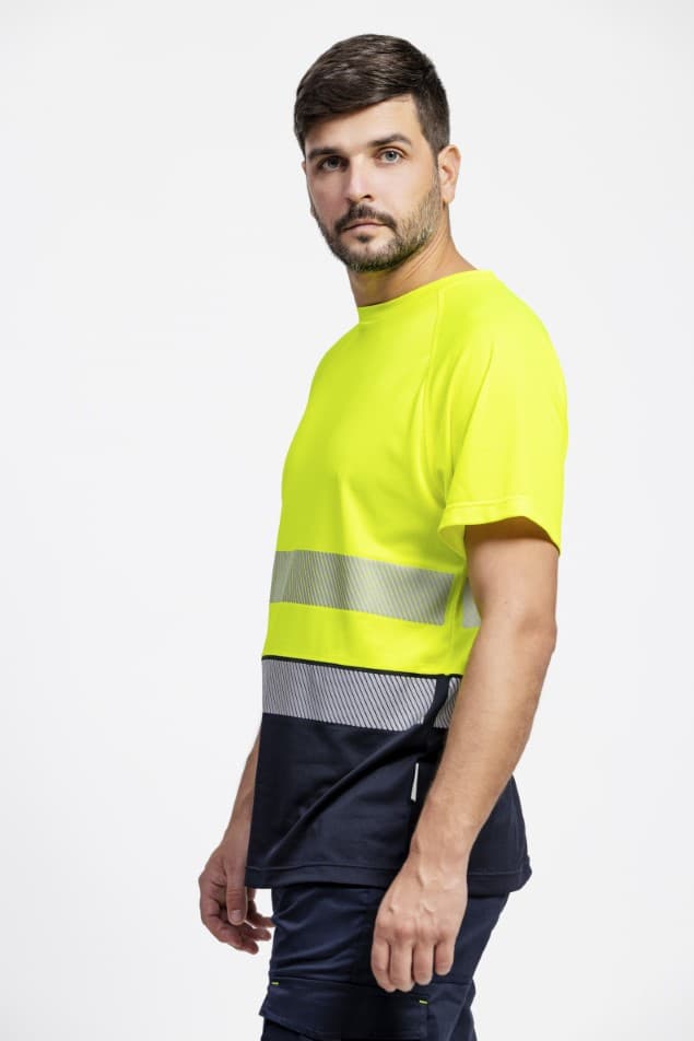 Camiseta Workteam C3975 Amarillo AV / Marino