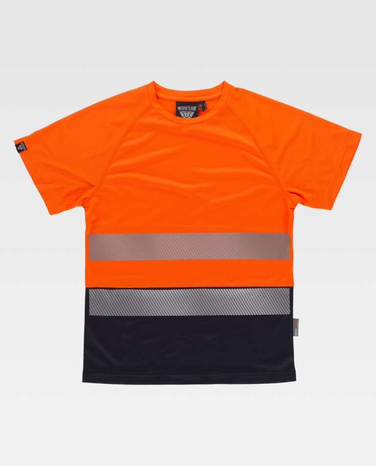 Camiseta Workteam C3975 Naranja AV / Marino