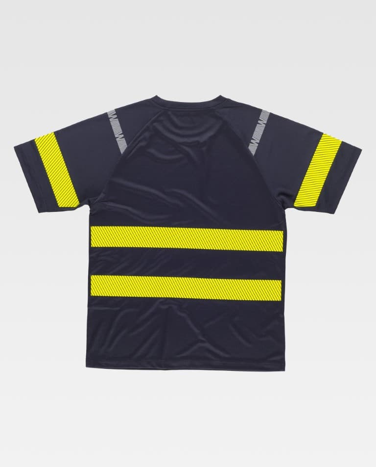 Camiseta Workteam C3978 Marino / Amarillo Flúor