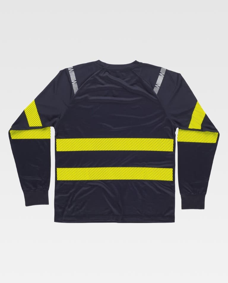 Camiseta Workteam C3979 Marino / Amarillo Flúor