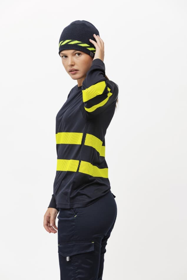 Camiseta Workteam C3979 Marino / Amarillo Flúor