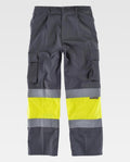 Pantalón Workteam C4018 Gris / Amarillo AV