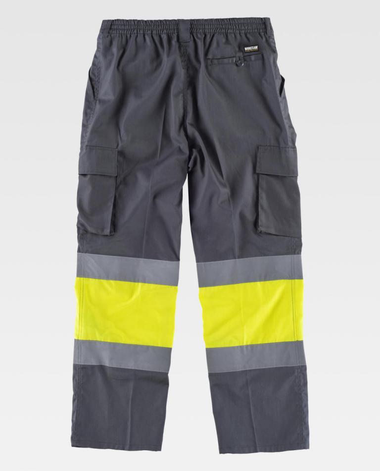 Pantalón Workteam C4018 Gris / Amarillo AV