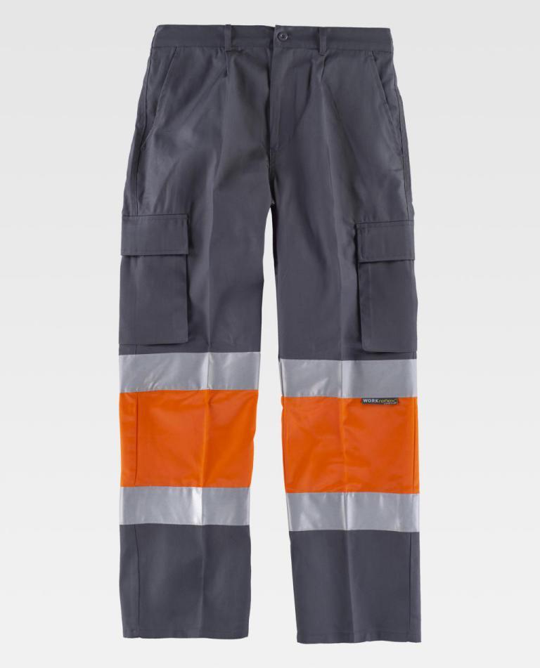 Pantalón Workteam C4018 Gris / Naranja AV