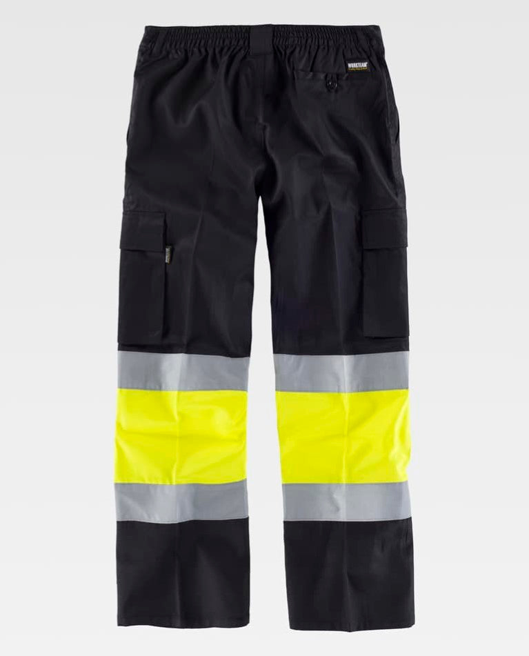 Pantalón Workteam C4018 Negro / Amarillo AV