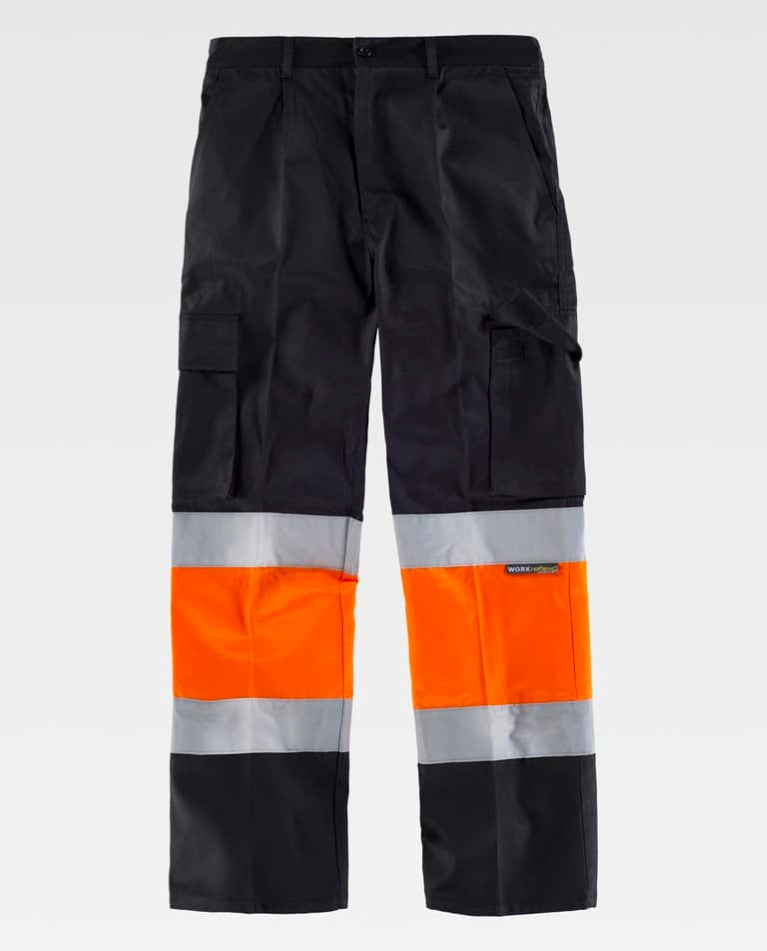 Pantalón Workteam C4018 Negro / Naranja AV