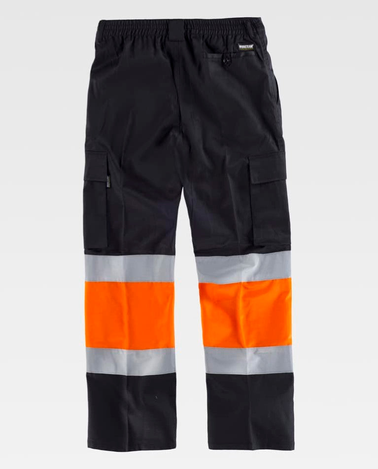 Pantalón Workteam C4018 Negro / Naranja AV