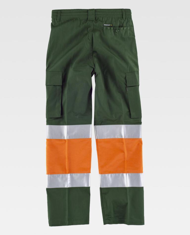 Pantalón Workteam C4018 Verde Oscuro / Naranja AV