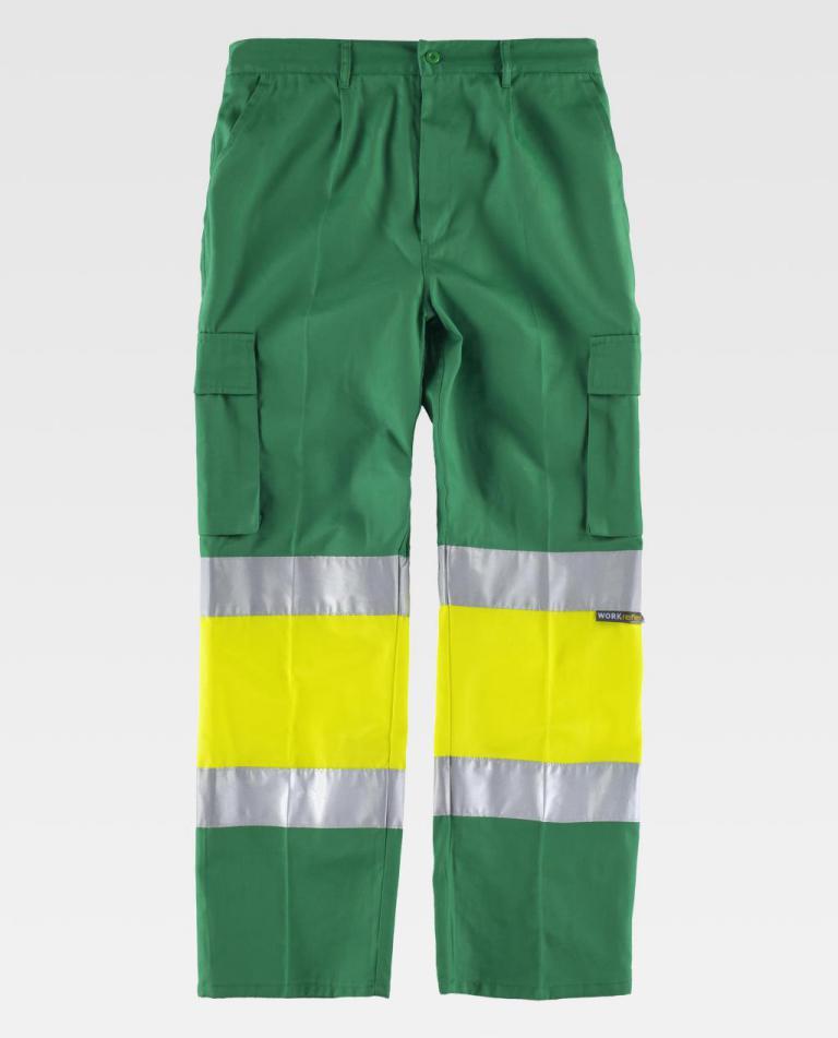 Pantalón Workteam C4018 Verde Pistacho / Amarillo AV