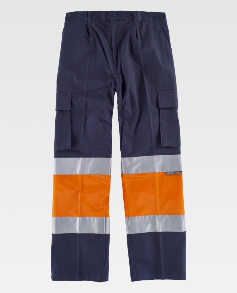 Pantalón Workteam C4019 Marino / Naranja AV