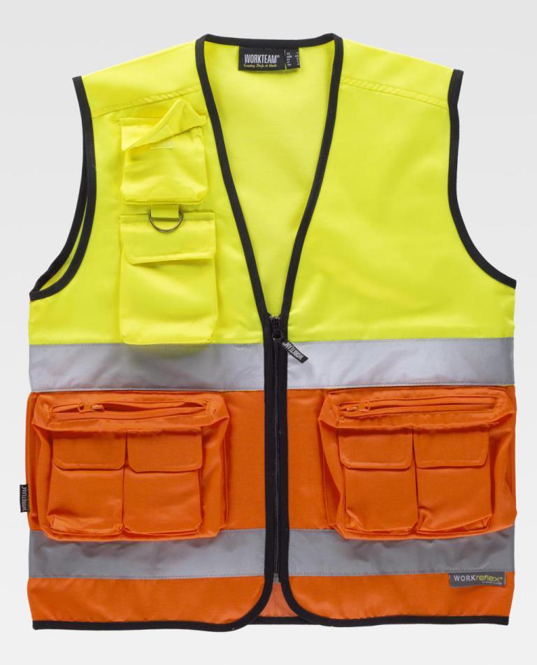 Chaleco Workteam C4046 Amarillo AV / Naranja AV