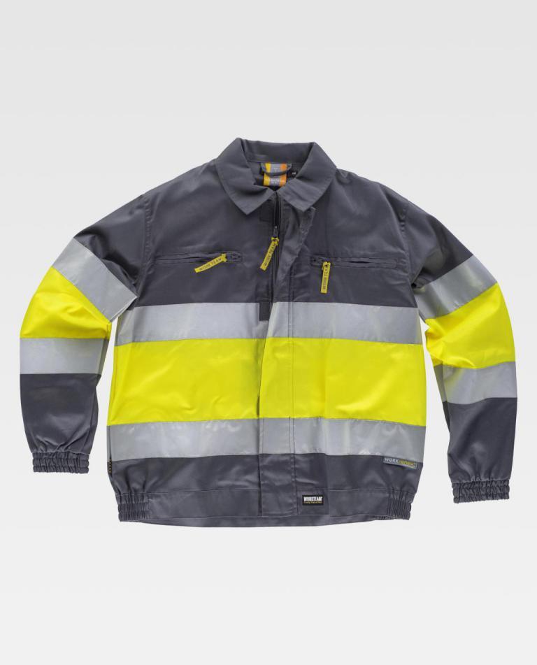 Cazadora Workteam C4110 Gris / Amarillo AV