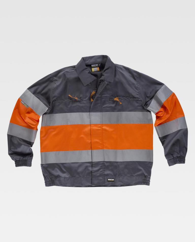 Cazadora Workteam C4110 Gris / Naranja AV