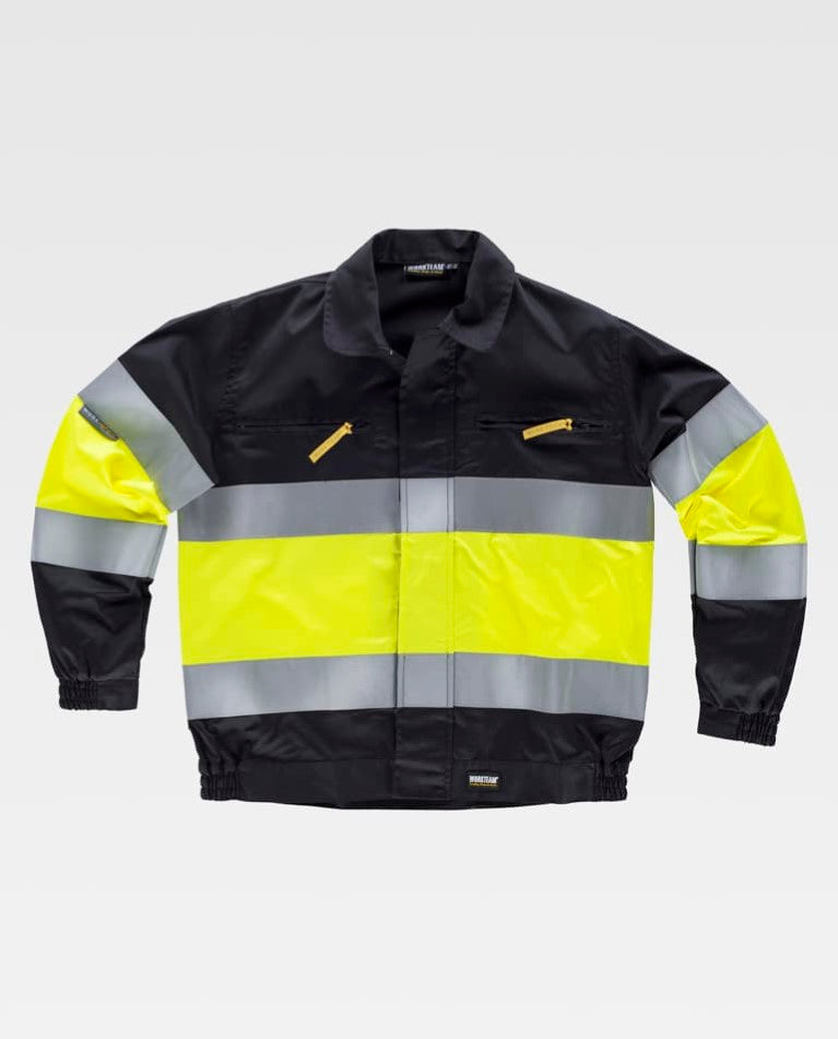 Cazadora Workteam C4110 Negro / Amarillo AV