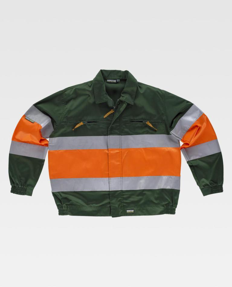 Cazadora Workteam C4110 Verde Oscuro / Naranja AV