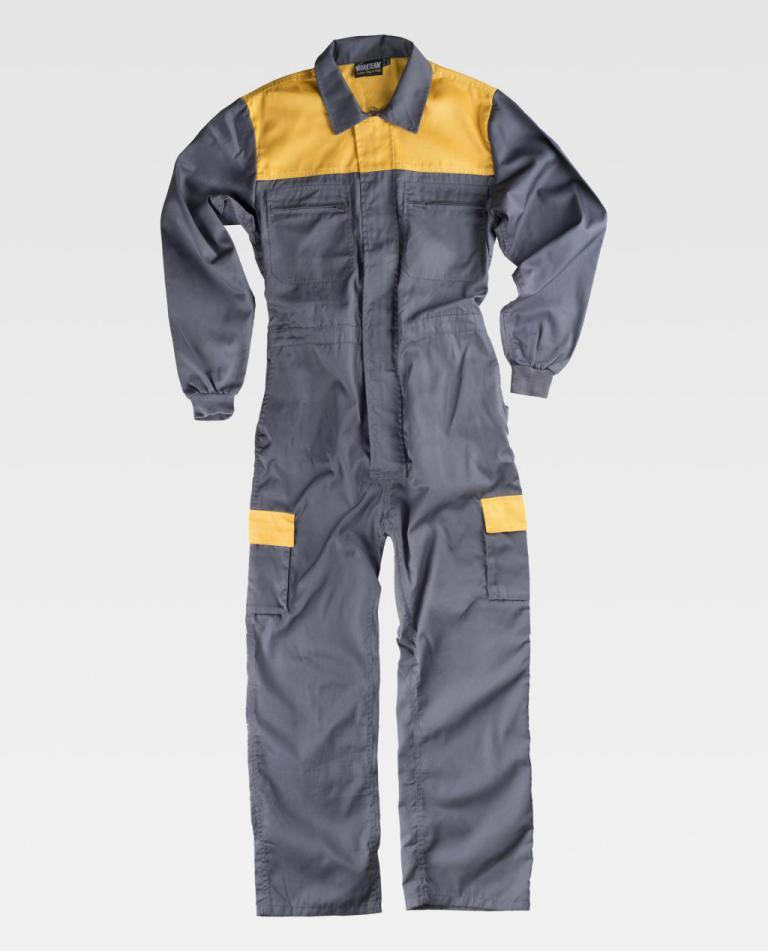 Buzo Workteam C4502 Gris / Amarillo