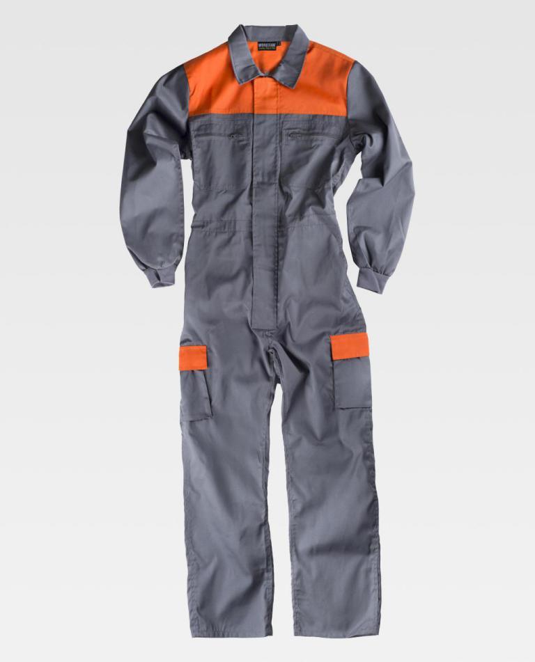Buzo Workteam C4502 Gris / Naranja