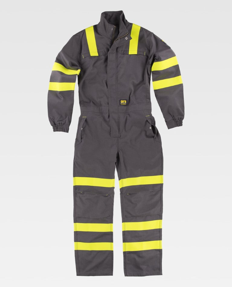 Buzo Workteam C5096 Gris / Amarillo Flúor