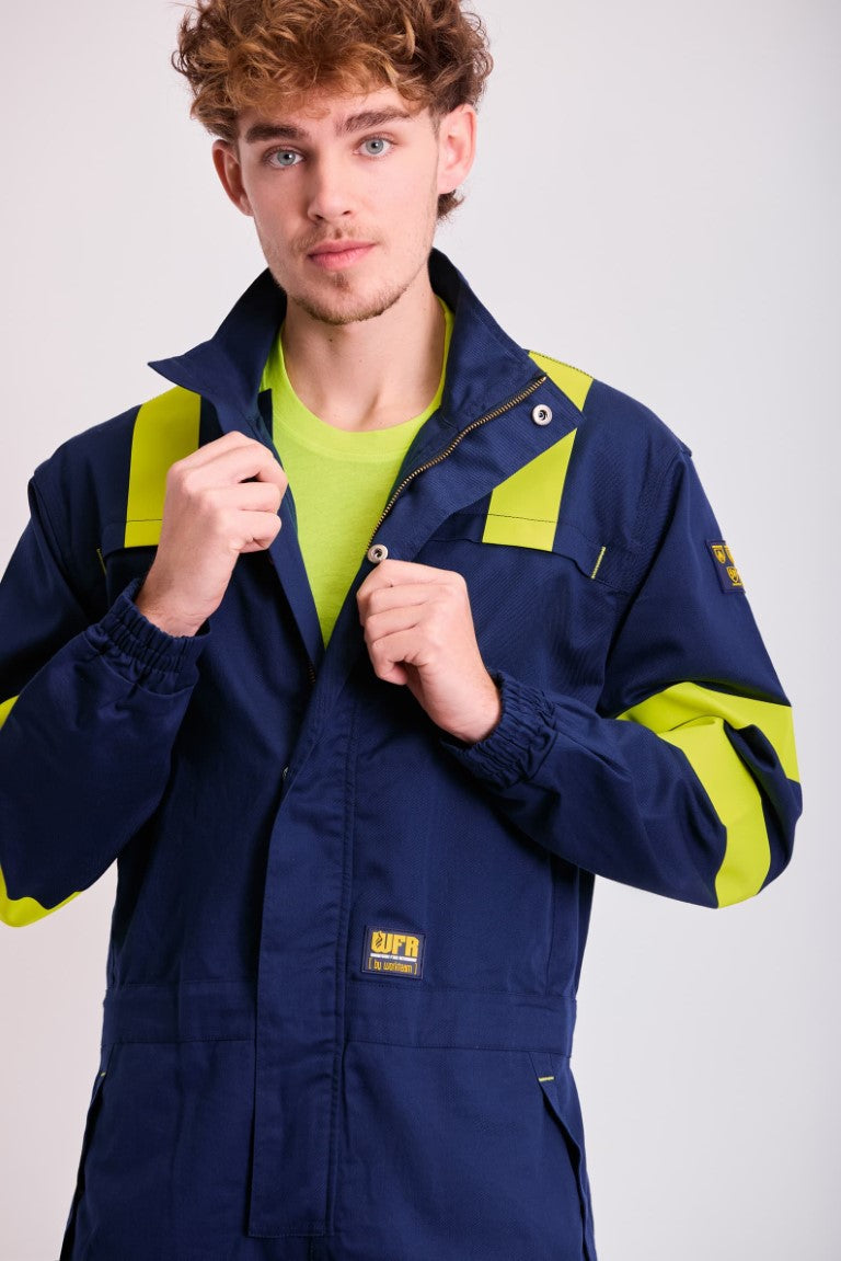 Buzo Workteam C5096 Marino / Amarillo Flúor