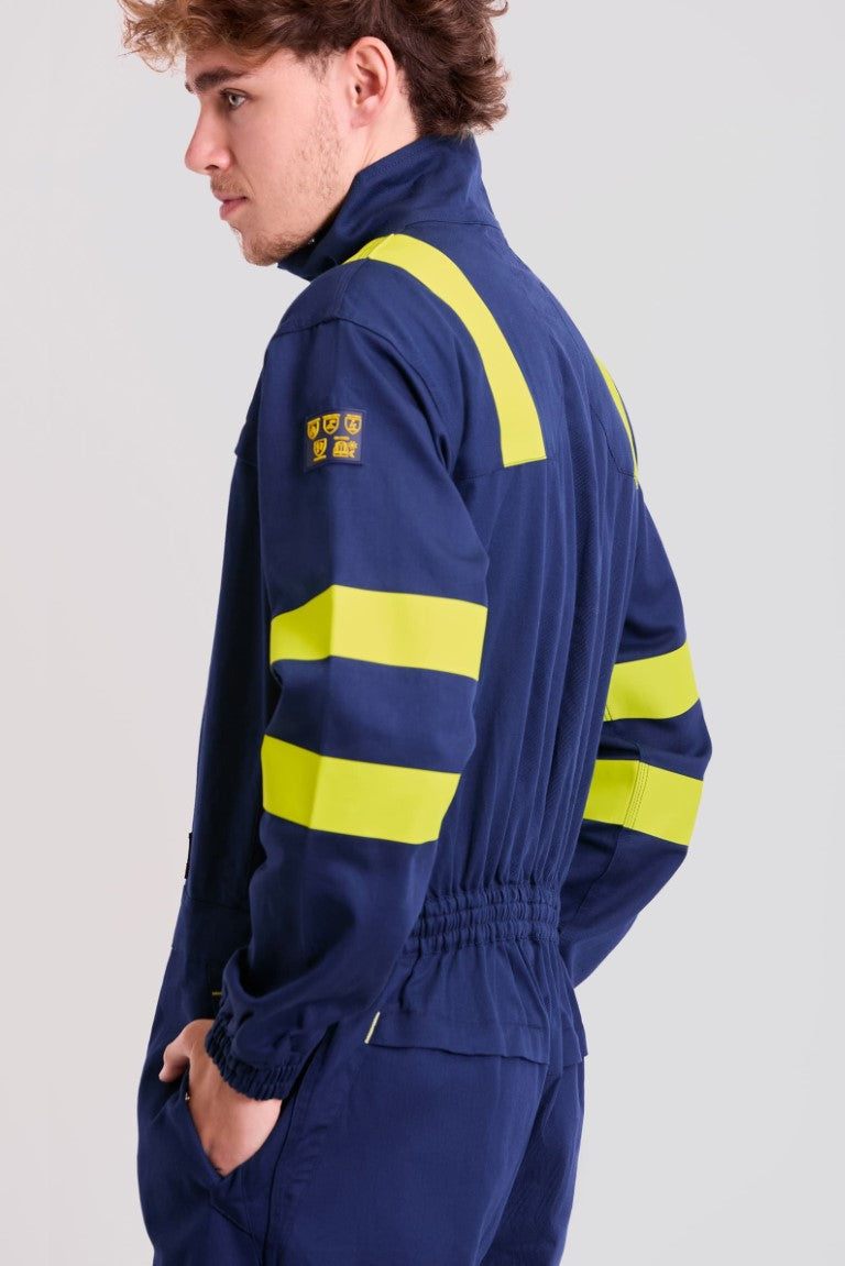 Buzo Workteam C5096 Marino / Amarillo Flúor