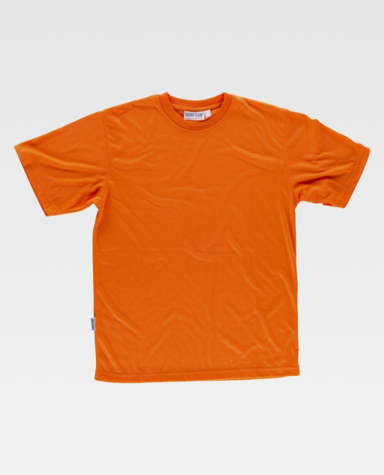 Camiseta Workteam C6010 Naranja Flúor